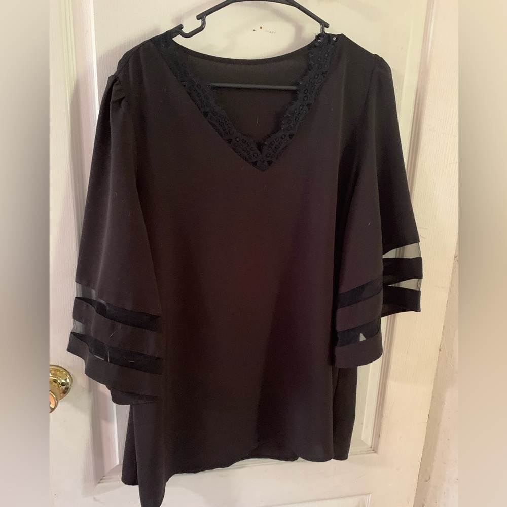 Black shirt with lace